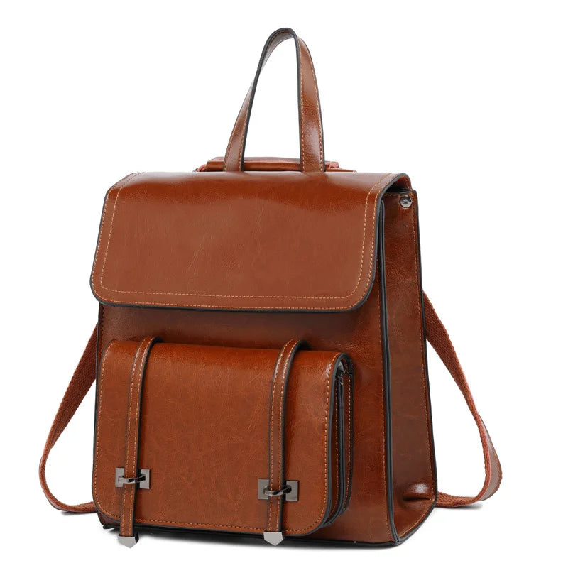 The Coffee Hour Backpack - Genuine Leather Everyday Backpack for Women - Tessbury - photo
