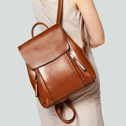The Elodie Backpack - Genuine Leather Daily Companion for Women - Tessbury - situation