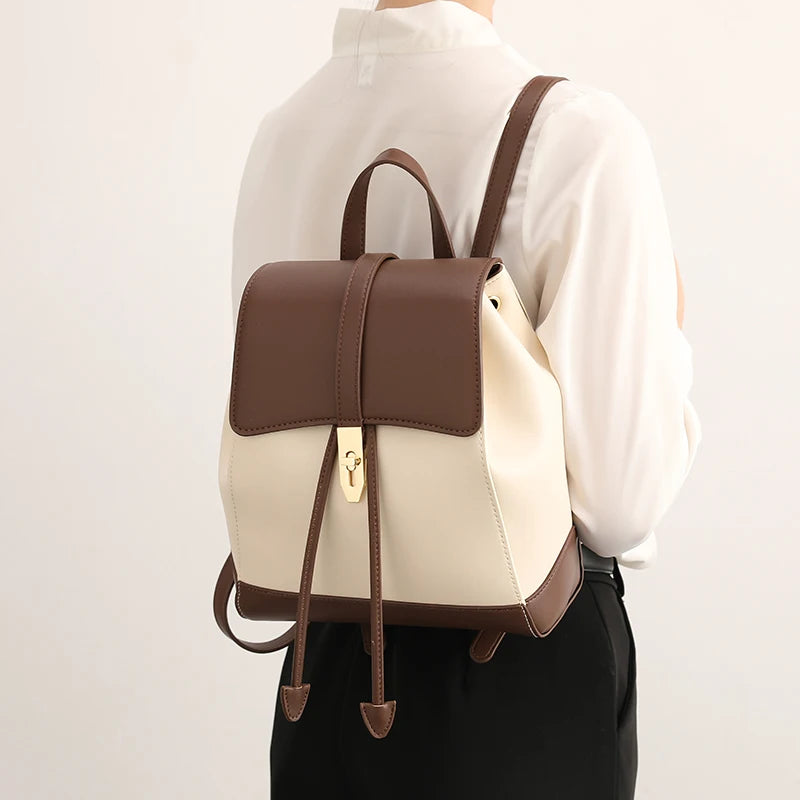 The Patchwork Backpack - Genuine Cow Leather Backpack for Urban Days - Tessbury - photo