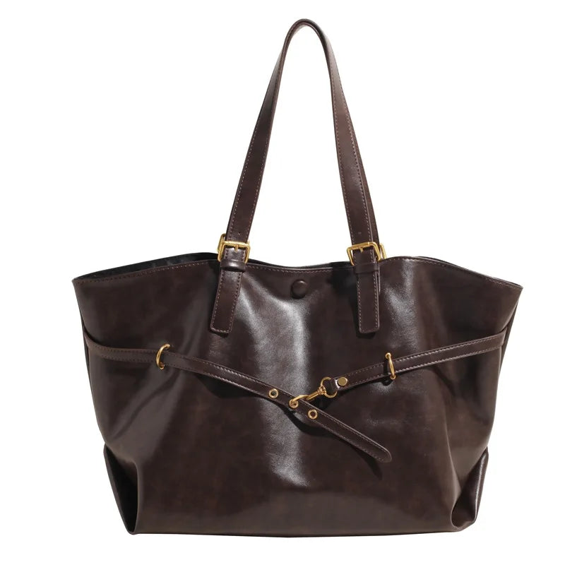 Retro Tote Bag for Women, Leather Everyday Handbag