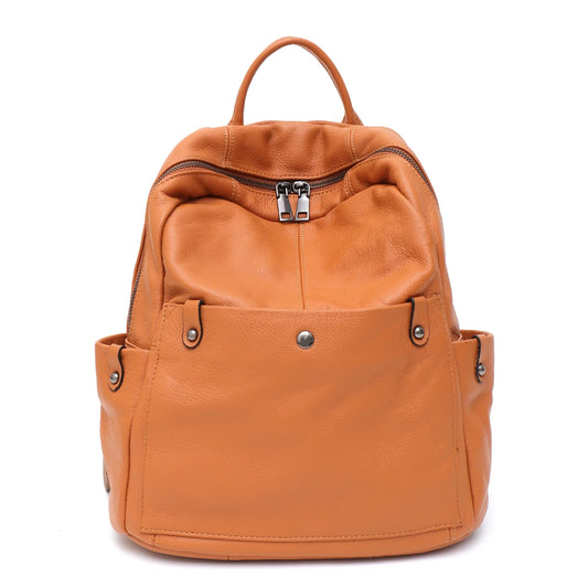 Cowhide Leather Backpack - Spacious Daily Carry for Work and Travel - Tessbury - photo