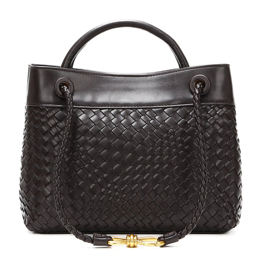 Woven Tote Bag for Women, Vegan Leather Daily Work Travel Tote Bags - Tessbury - photo
