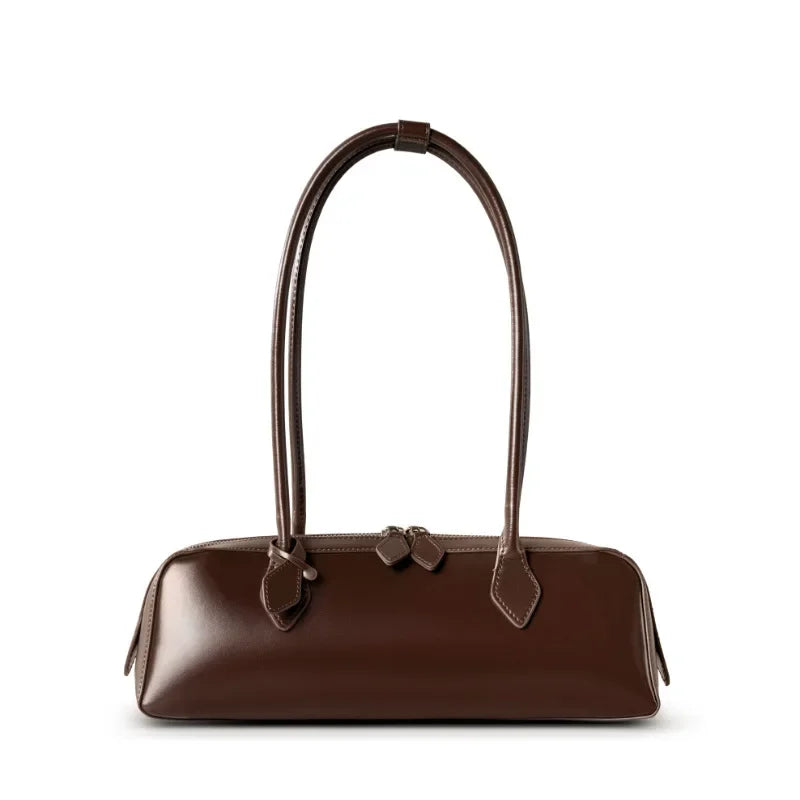 Vintage Shoulder Bags in Genuine Cow Leather, Korean Design - Tessbury - photo