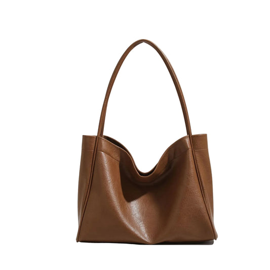 The Retro Tote - Casual Y2K Everyday Tote Bag in Soft Leather - Tessbury - photo