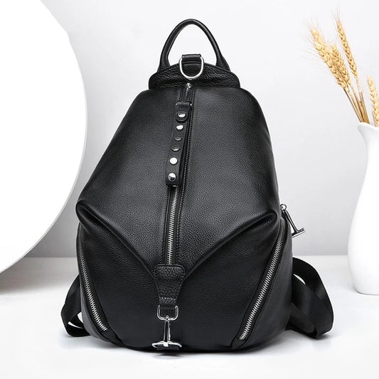 The Cow Leather Backpack - Genuine Leather Everyday Backpack for Women - Tessbury - situation