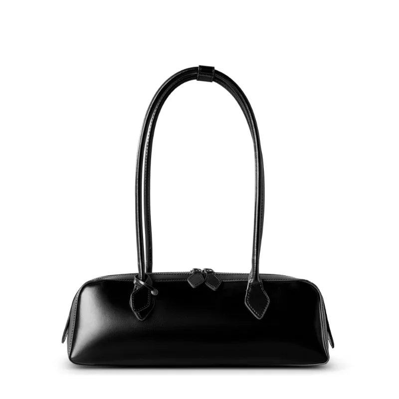 Vintage Shoulder Bags in Genuine Cow Leather, Korean Design - Tessbury - photo