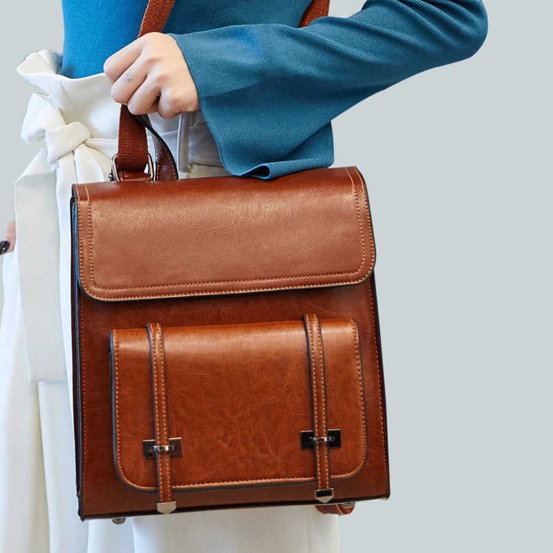 The Coffee Hour Backpack - Genuine Leather Everyday Backpack for Women - Tessbury - situation