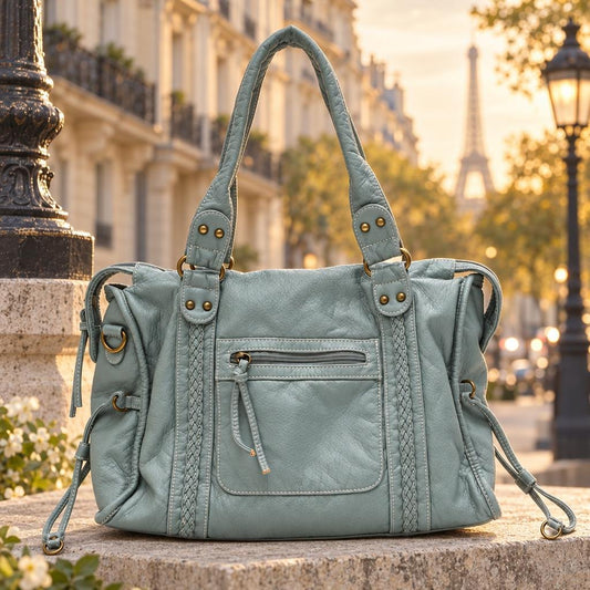 The Braided Tote Bag  - Large Capacity Braided Everyday Companion - Tessbury - Mise en situation
