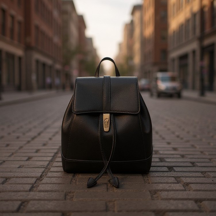 The Patchwork Backpack - Genuine Cow Leather Backpack for Urban Days - Tessbury - Mise en situation