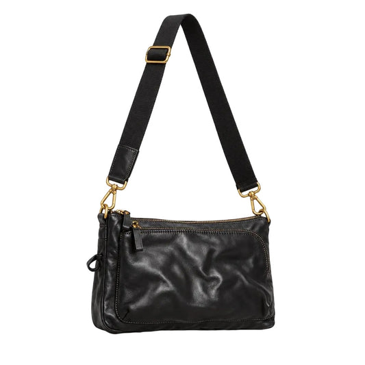 The Iris Pleated Crossbody Bag - Genuine Cowhide Leather with Vintage Soul