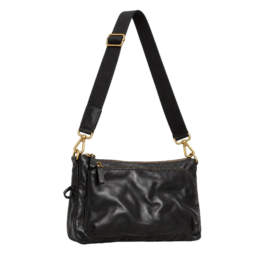 The Iris Pleated Crossbody Bag - Genuine Cowhide Leather with Vintage Soul