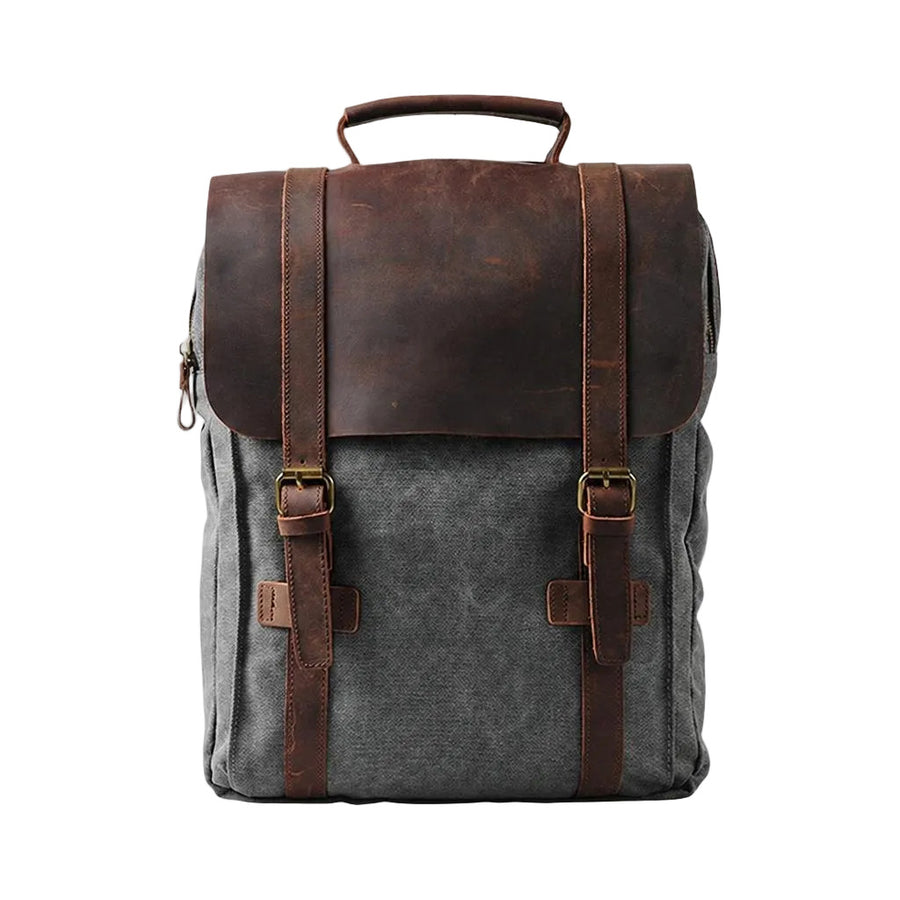 Heritage Canvas Backpack - Military Canvas and Leather Trim for Women