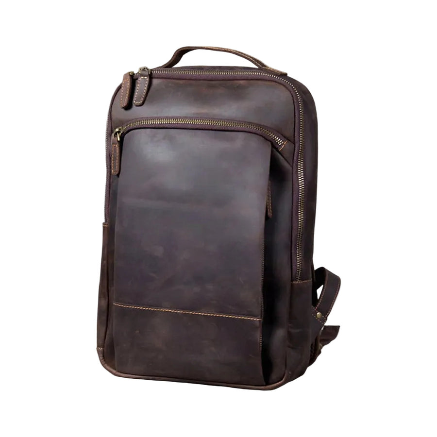 The Crazy Horse Leather Backpack, Vintage Daily Backpack Essential