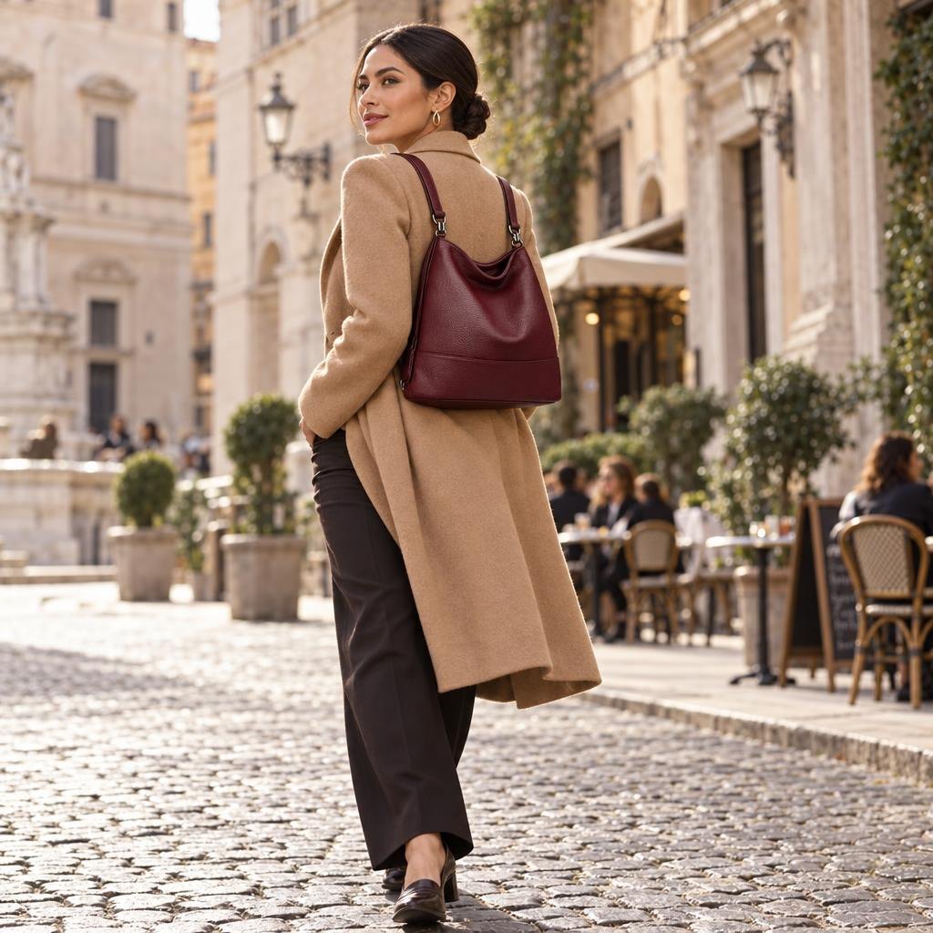 Couleur : Burgundy portée